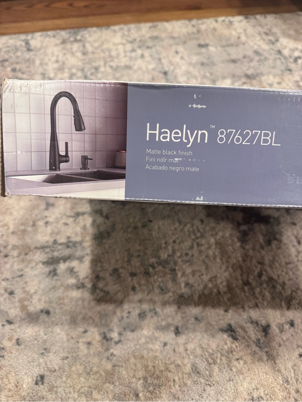 Moen Matte Black Kitchen Faucet with Matching Soap Dispenser - Picture 3 of 4
